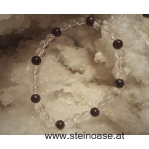 Armband Bergkristall & Granat